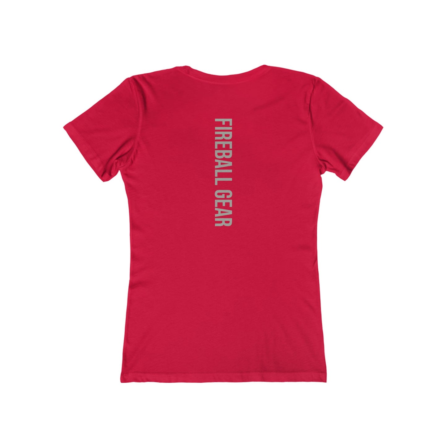 Fireball Gear - Flame &amp; Gear - Grau &amp; Weiß - Damen Slim Fit T-Shirt