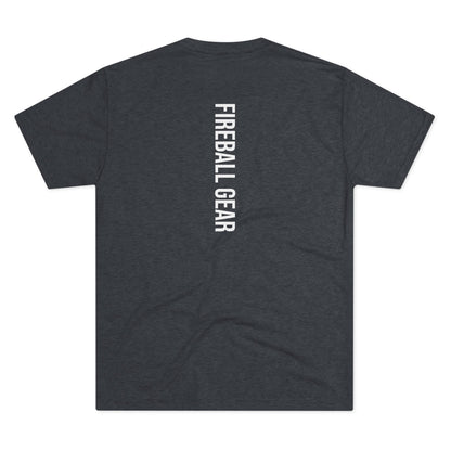 Fireball Gear - Flame & Gear - White - Fitness Triblend T-shirt