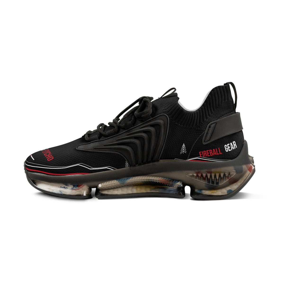 Cycling Psycho - Gravity Rebel - Black - Men’s Mesh Sneakers