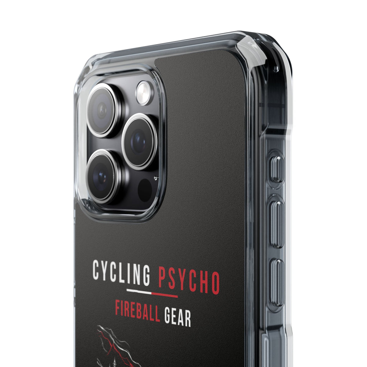 Cycling Psycho - Gravity Rebel - Black - Magnetic Clear Impact iPhone Case
