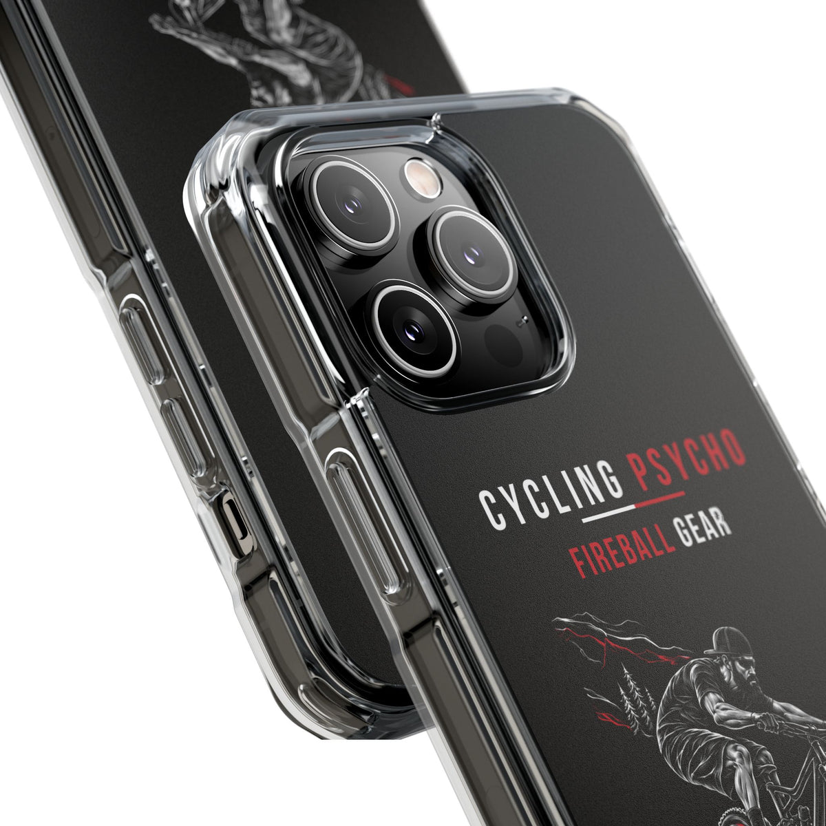 Cycling Psycho - Gravity Rebel - Black - Magnetic Clear Impact iPhone Case