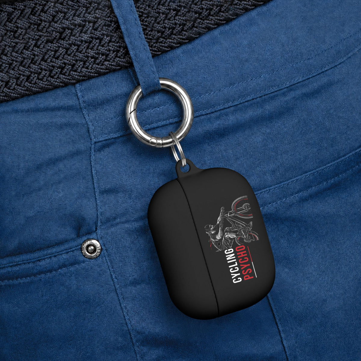 Cycling Psycho - Gravity Rebel - Black - AirPods Clip-On Case Cover