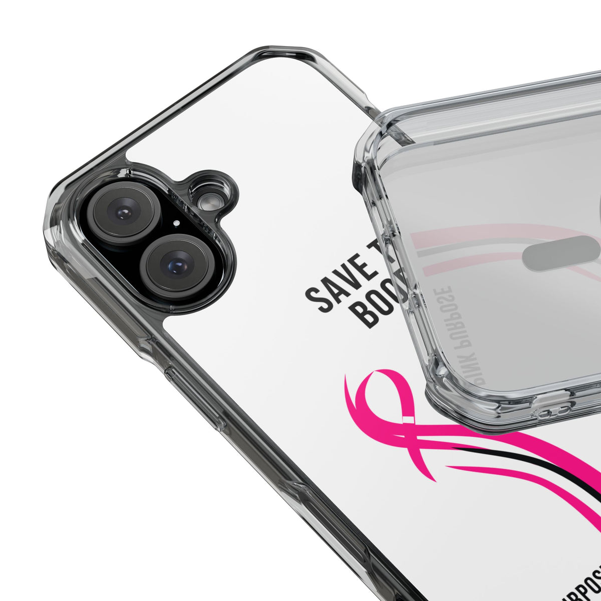 Pink Purpose - White - Magnetic Clear Impact iPhone Case