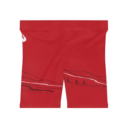 Cycling Psycho - Gravity Rebel - Red - Women’s Biker Shorts