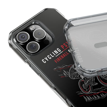 Cycling Psycho - Gravity Rebel - Black - Magnetic Clear Impact iPhone Case