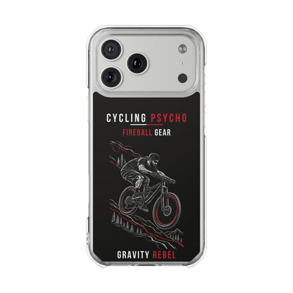 Cycling Psycho - Gravity Rebel - Black - Magnetic Clear Impact iPhone Case