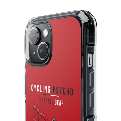 Cycling Psycho - Gravity Rebel - Red - Magnetic Clear Impact iPhone Case