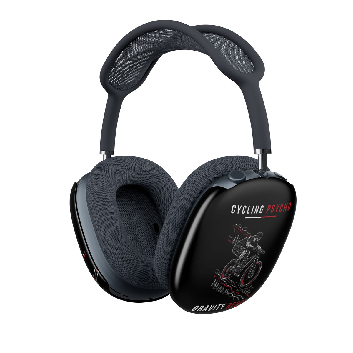 Cycling Psycho - Gravity Rebel - Black - AirPods Max Ear-Cup Covers