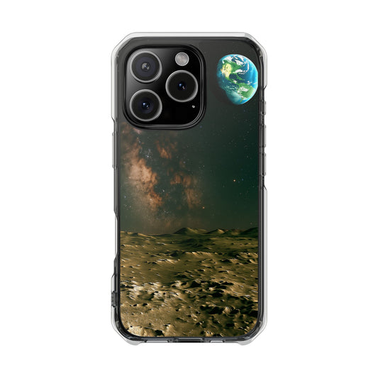 De pie en la Luna - Fundas magnéticas transparentes e impermeables para iPhone