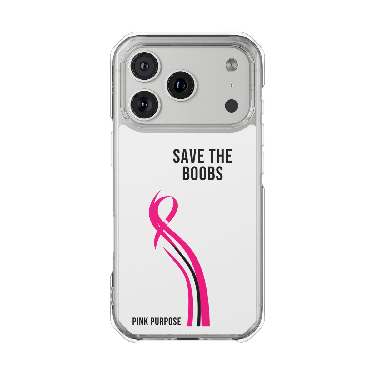Pink Purpose - White - Magnetic Clear Impact iPhone Case