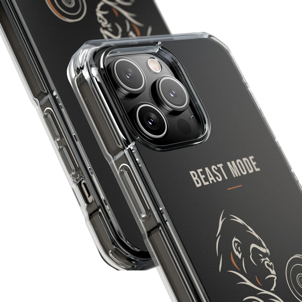 Beast Mode - Iron Instinct - Black - Magnetic Clear Impact iPhone Case