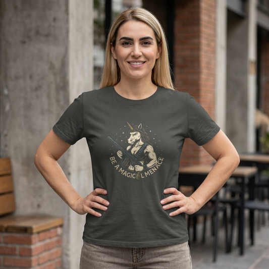 Sé una amenaza mágica - Camiseta cuadrada para mujer