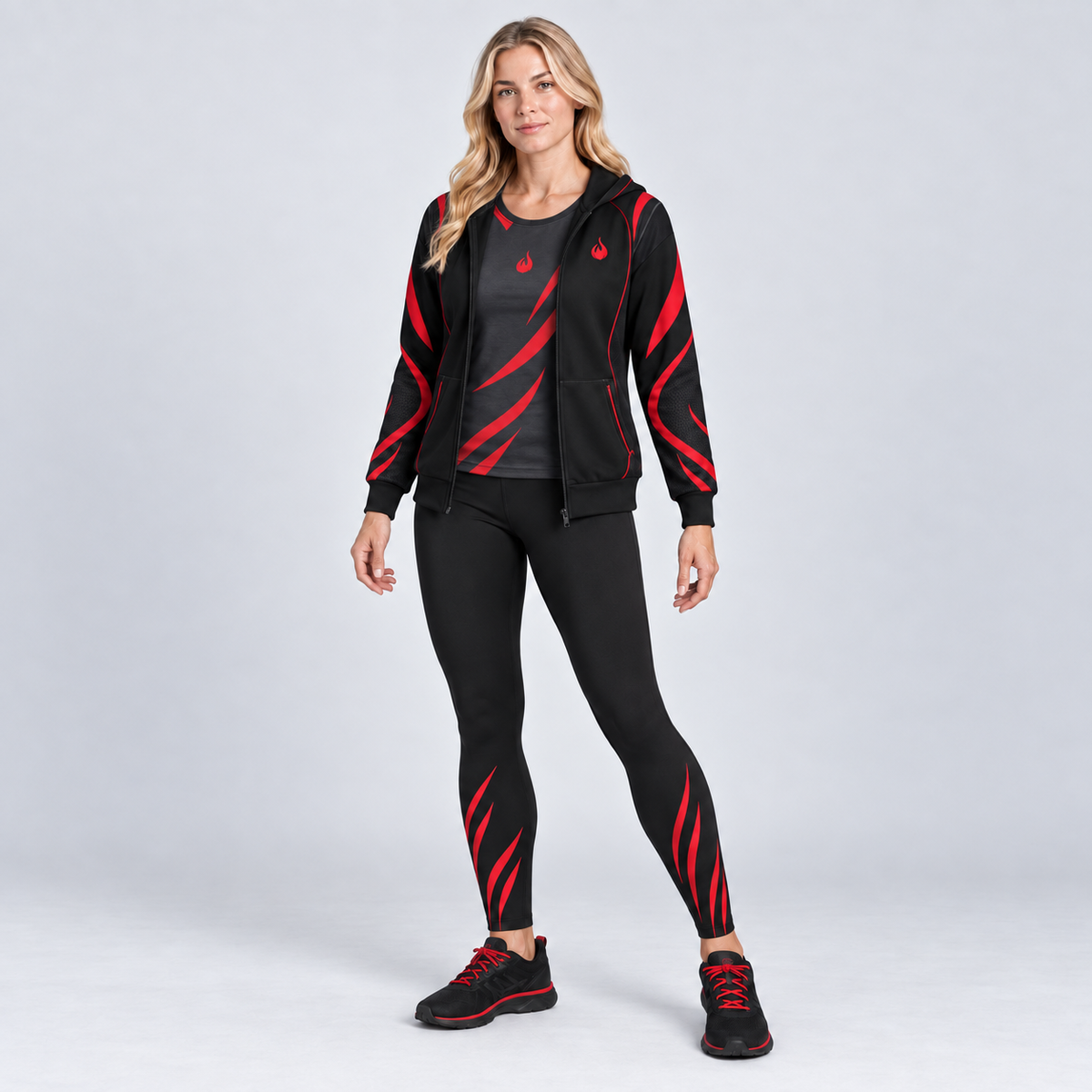 Flames Edge - Women's Leggings - Black