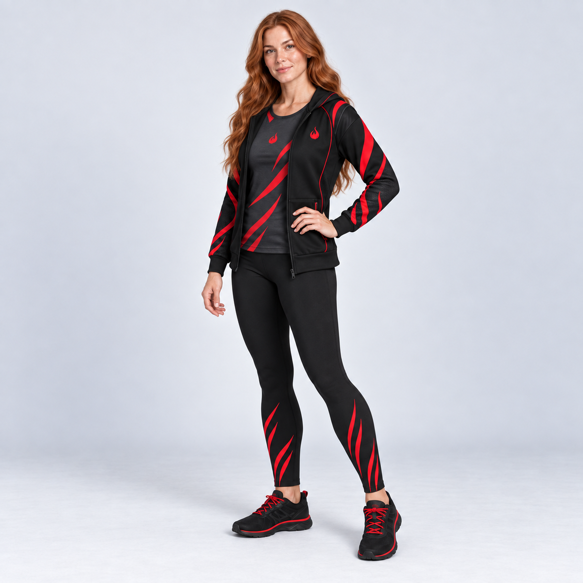 Flames Edge - Gray - Women's T-Shirt
