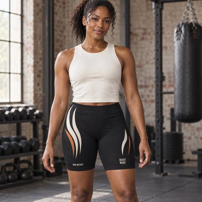 Beast Mode - Iron Instinct - Black - Women's Biker Shorts