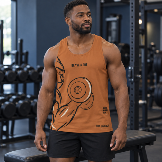 Beast Mode - Iron Instinct - Burnt Orange - Unisex Tank Top
