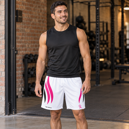 Pink Purpose - White - Men's Sports Shorts