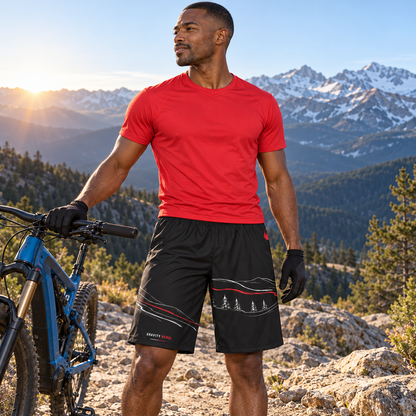 Cycling Psycho - Gravity Rebel - Black - Men’s Sports Shorts
