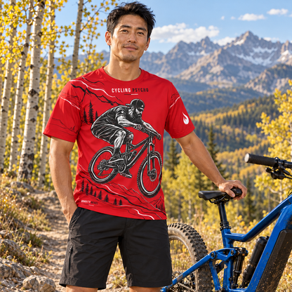 Cycling Psycho - Gravity Rebel - Red - Unisex Cycling Jersey