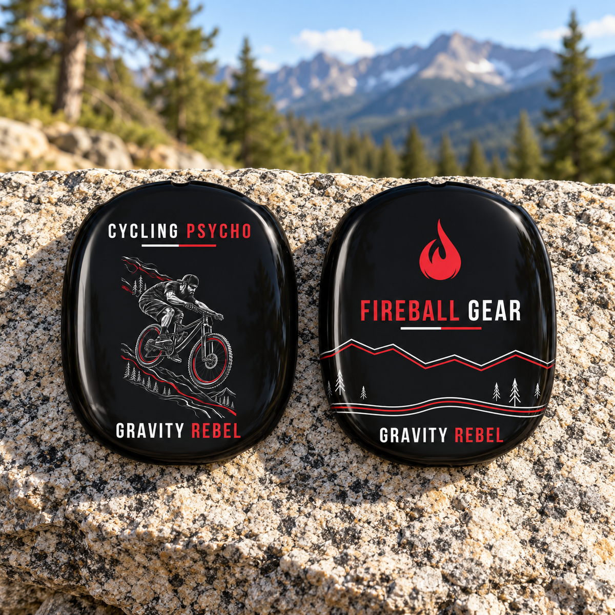 Cycling Psycho - Gravity Rebel - Black - AirPods Max Ear-Cup Covers