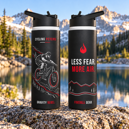 Cycling Psycho - Gravity Rebel - Black - Stainless Steel Water Bottle