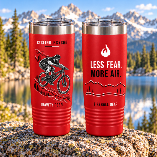 Cycling Psycho - Gravity Rebel - Red - Insulated Tumbler, 20oz