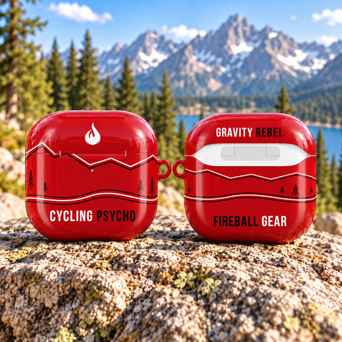 Cycling Psycho - Gravity Rebel - Red - AirPods Case