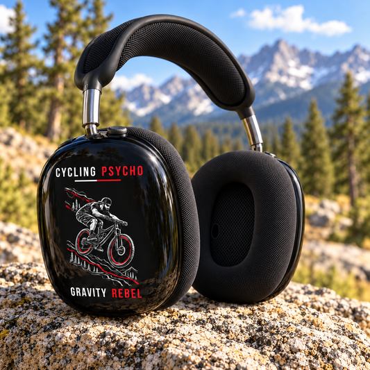 Cycling Psycho - Gravity Rebel - Black - AirPods Max Ear-Cup Covers