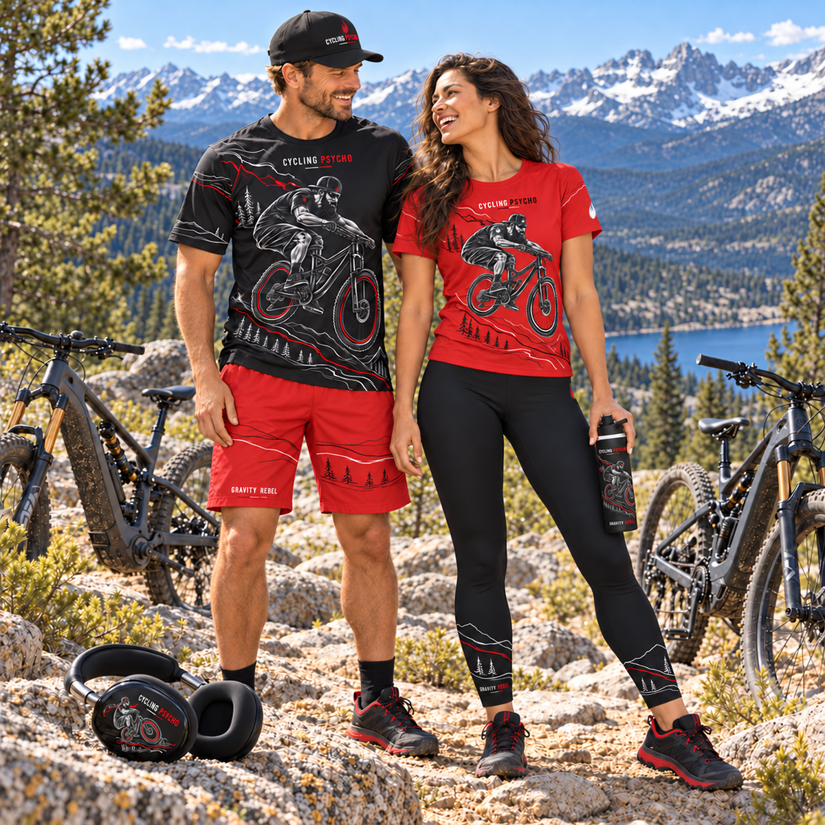 Cycling Psycho - Gravity Rebel - Black - Women’s Leggings