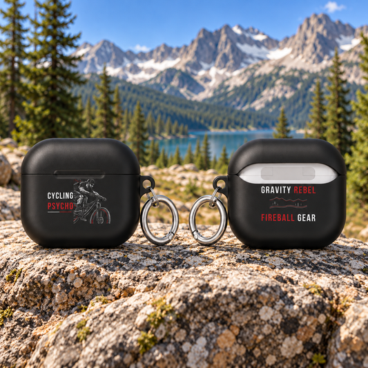 Cycling Psycho - Gravity Rebel - Black - AirPods Clip-On Case Cover