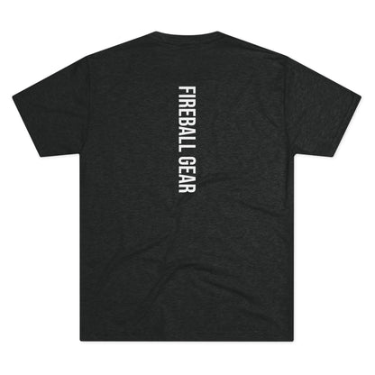 Fireball Gear - Flame & Gear - White - Fitness Triblend T-shirt