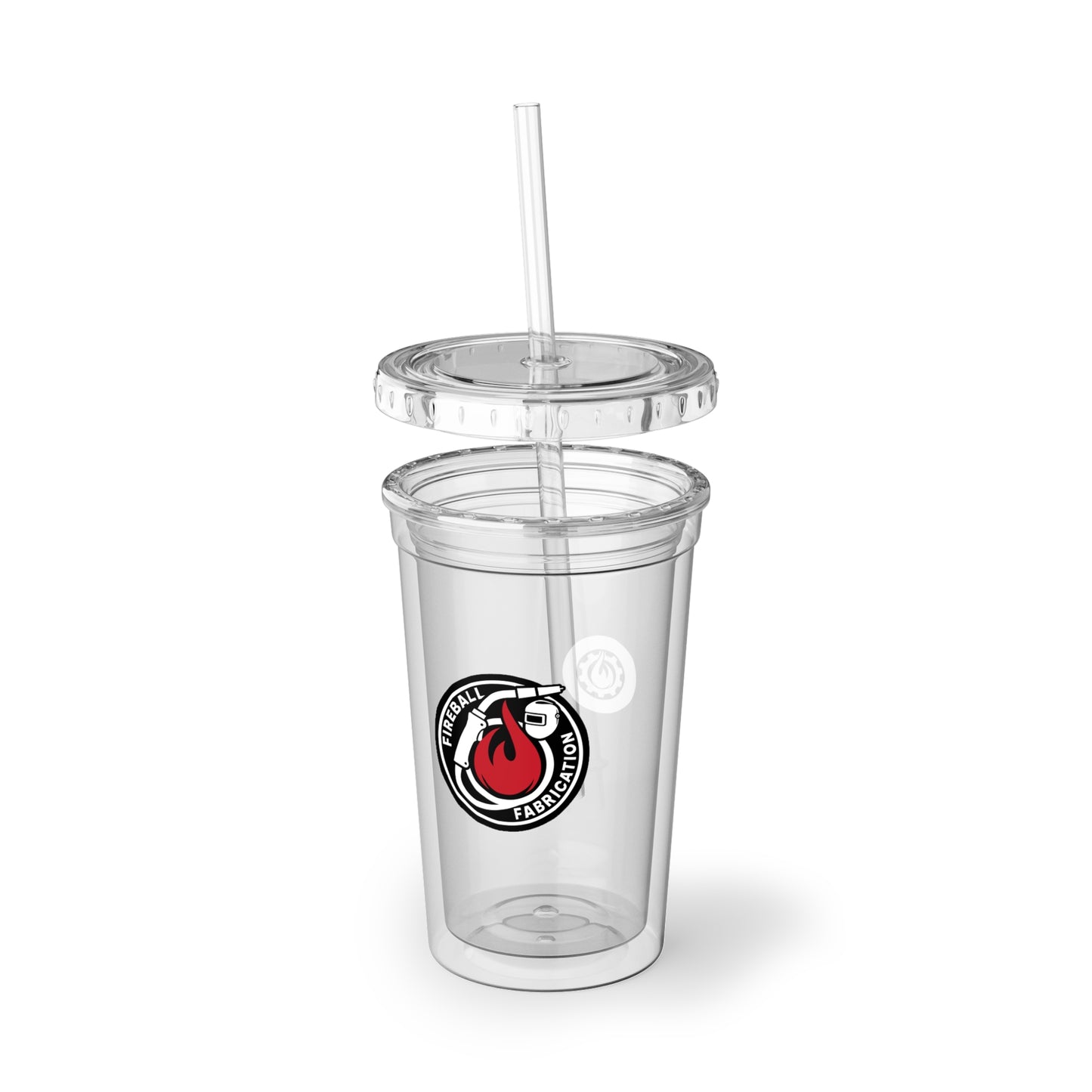 Fireball Fabrication - 16oz Insulated Acrylic Tumbler, with Lid and Straw