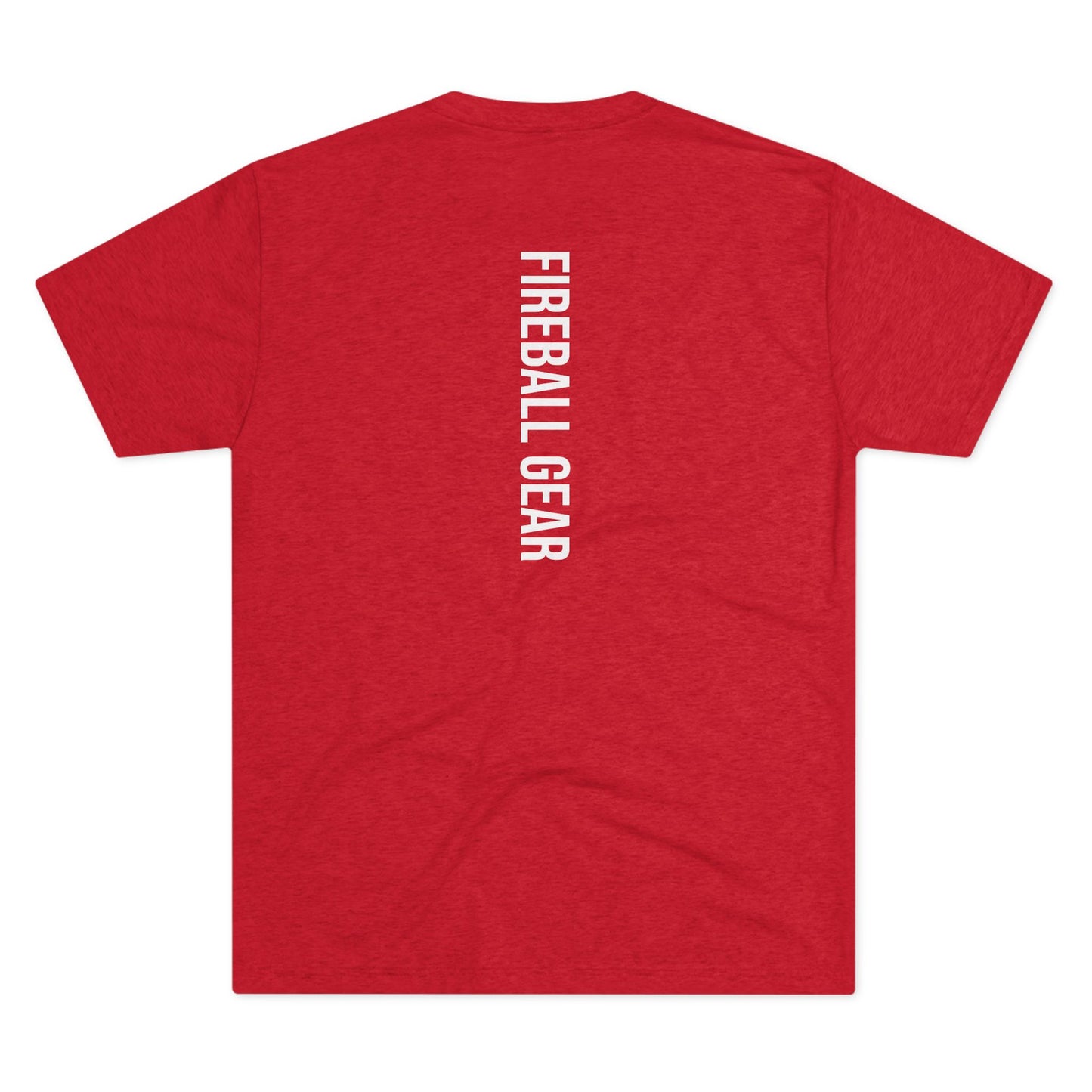 Fireball Gear - Flame & Gear - White - Fitness Triblend T-shirt