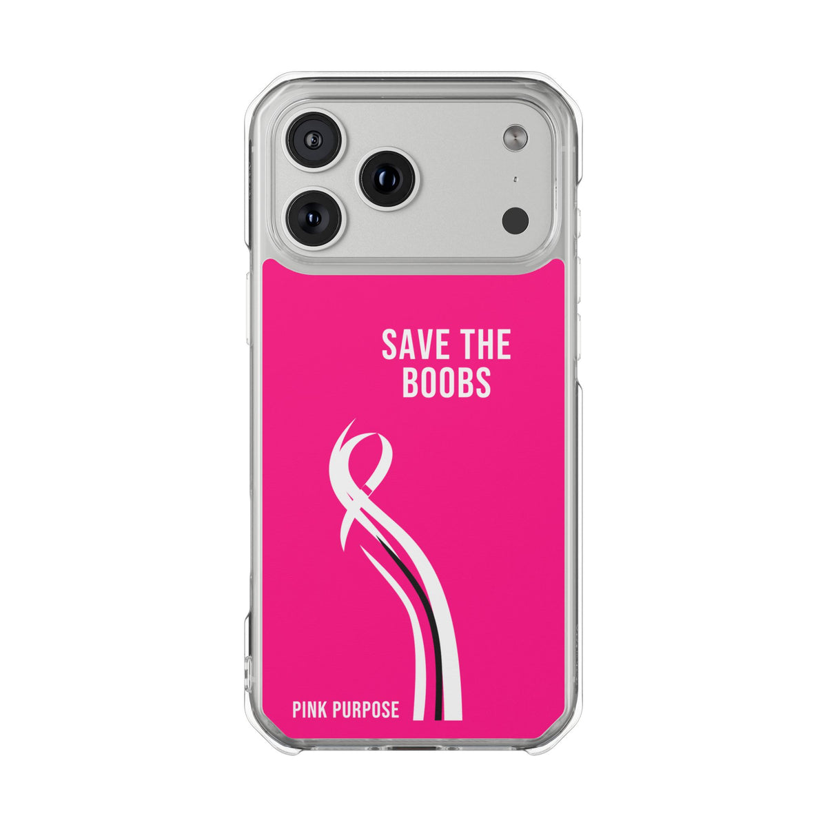 Pink Purpose - Hot Pink - Magnetic Clear Impact iPhone Case