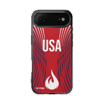 250 Strong - Red - Magnetic Clear Impact iPhone Cases