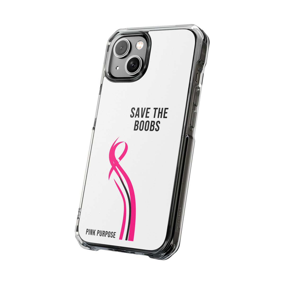 Pink Purpose - White - Magnetic Clear Impact iPhone Case