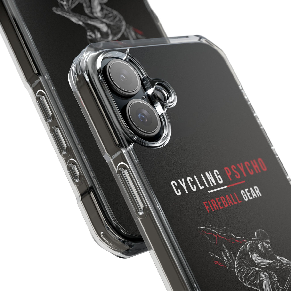 Cycling Psycho - Gravity Rebel - Black - Magnetic Clear Impact iPhone Case