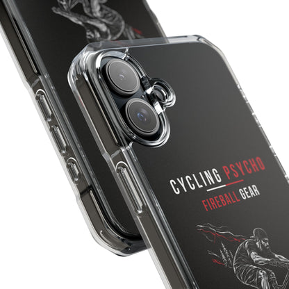 Cycling Psycho - Gravity Rebel - Black - Magnetic Clear Impact iPhone Case
