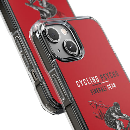 Cycling Psycho - Gravity Rebel - Red - Magnetic Clear Impact iPhone Case