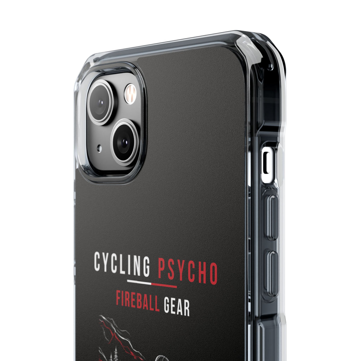 Cycling Psycho - Gravity Rebel - Black - Magnetic Clear Impact iPhone Case
