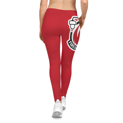 Fireball 3D Women's Leggings - Red