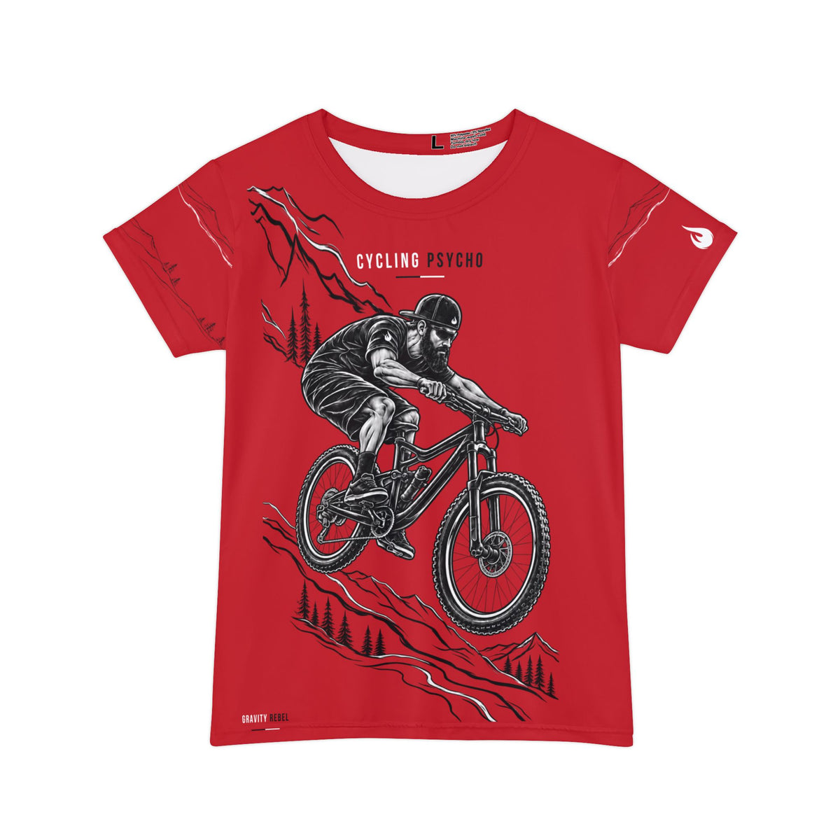Cycling Psycho - Gravity Rebel - Red - Women’s Short Sleeve Shirt