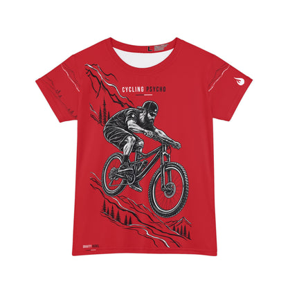 Cycling Psycho - Gravity Rebel - Red - Women’s Short Sleeve Shirt