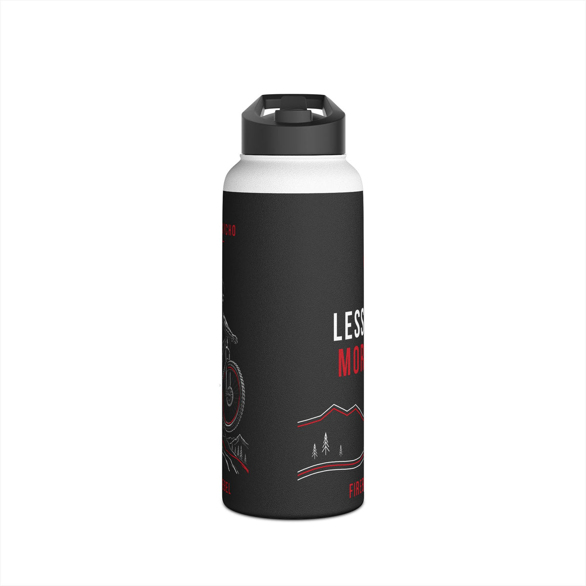 Cycling Psycho - Gravity Rebel - Black - Stainless Steel Water Bottle