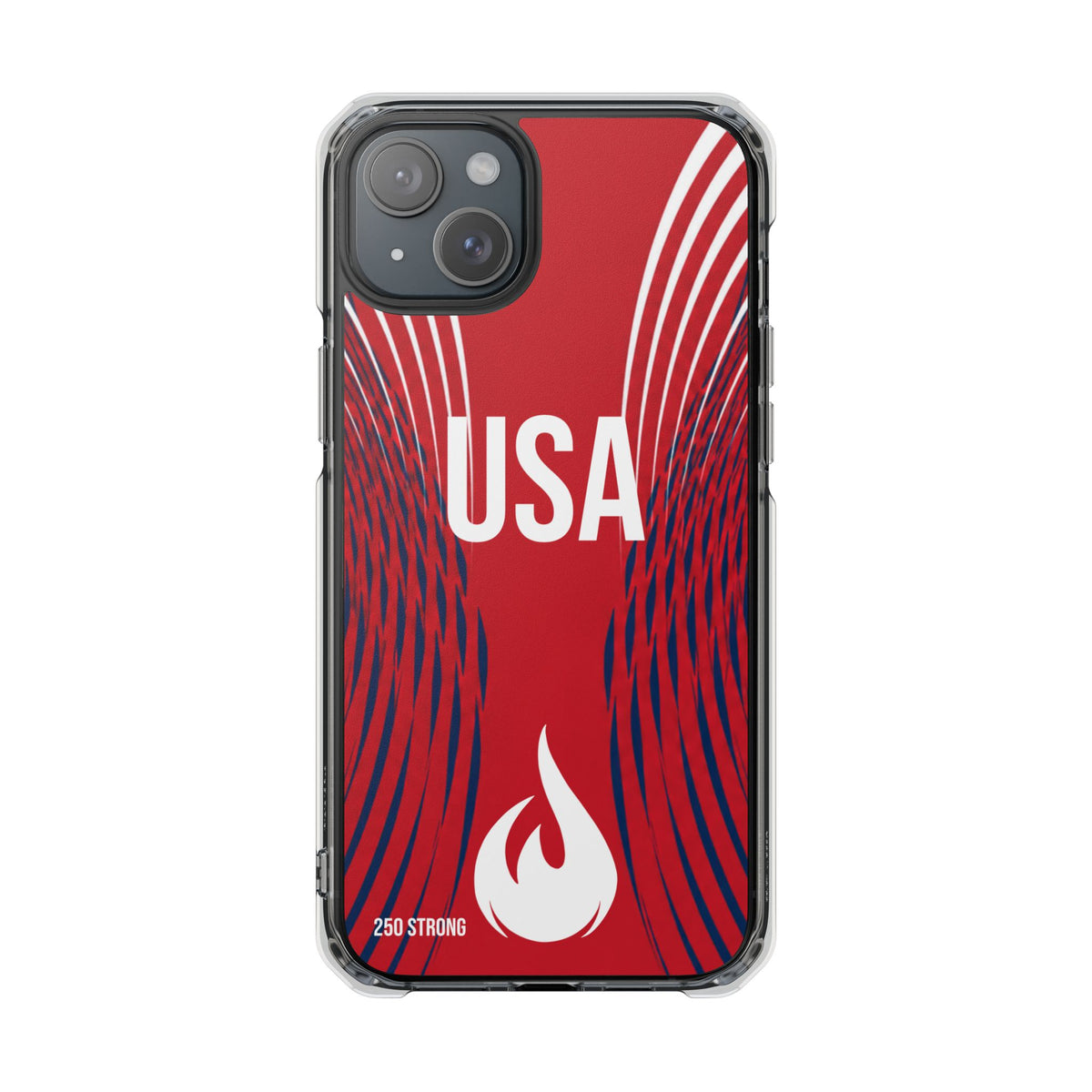 250 Strong - Red - Magnetic Clear Impact iPhone Cases