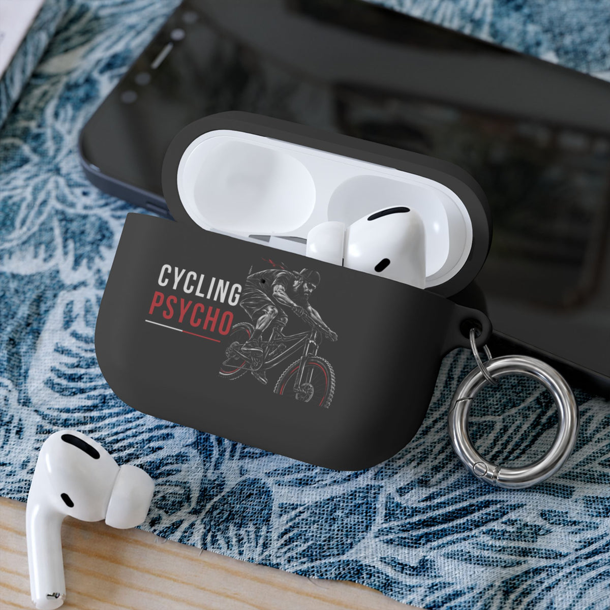 Cycling Psycho - Gravity Rebel - Black - AirPods Clip-On Case Cover
