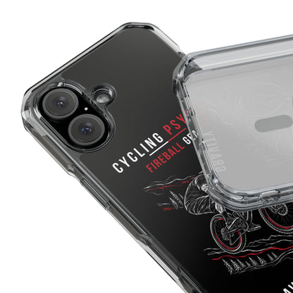 Cycling Psycho - Gravity Rebel - Black - Magnetic Clear Impact iPhone Case