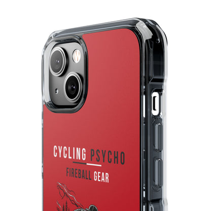 Cycling Psycho - Gravity Rebel - Red - Magnetic Clear Impact iPhone Case