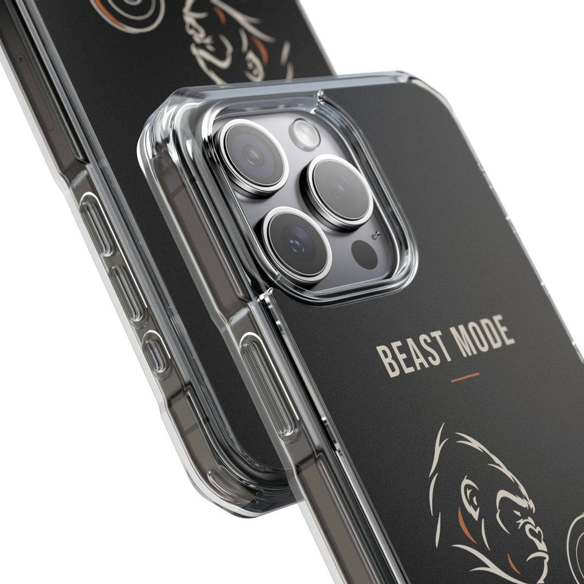 Beast Mode - Iron Instinct - Black - Magnetic Clear Impact iPhone Case