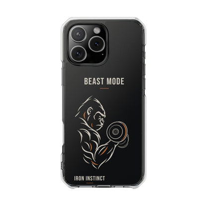 Beast Mode - Iron Instinct - Black - Magnetic Clear Impact iPhone Case